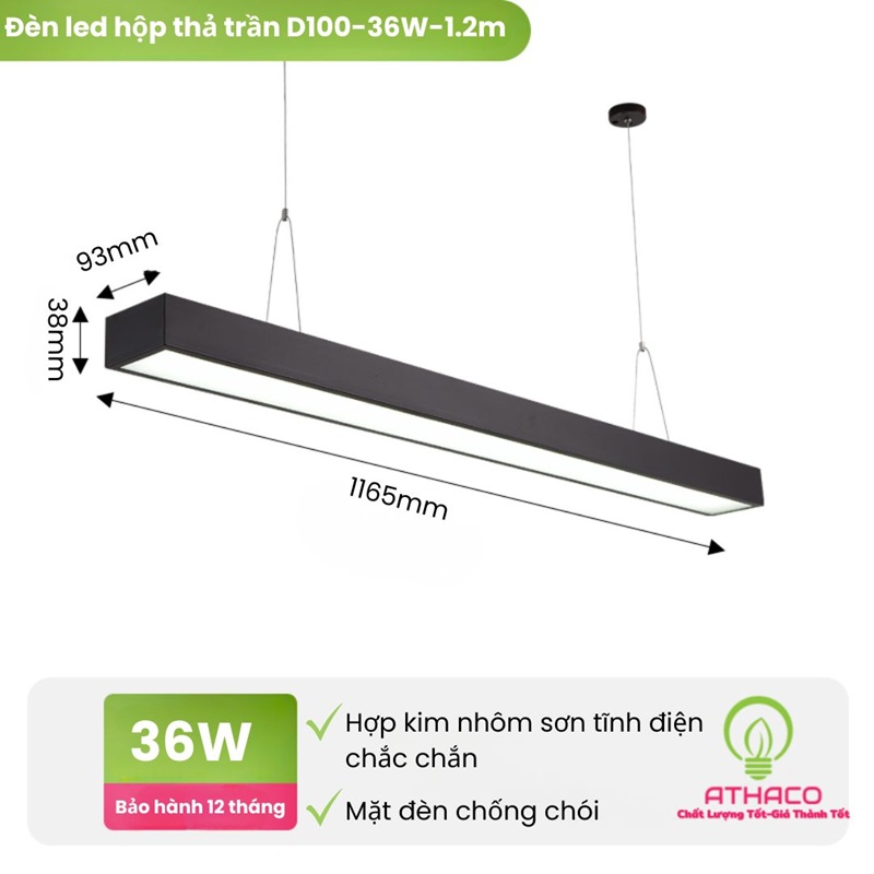 đèn led hộp 1m2