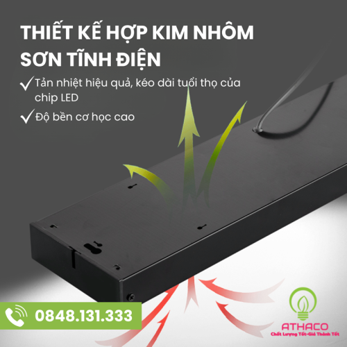 đèn led hộp thả trần 1 2m