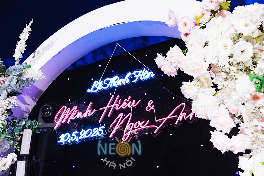 Đèn led neon trang trí đám cưới