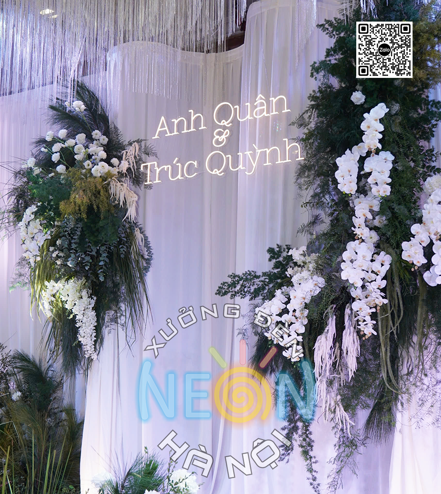 Đèn led neon trang trí đám cưới