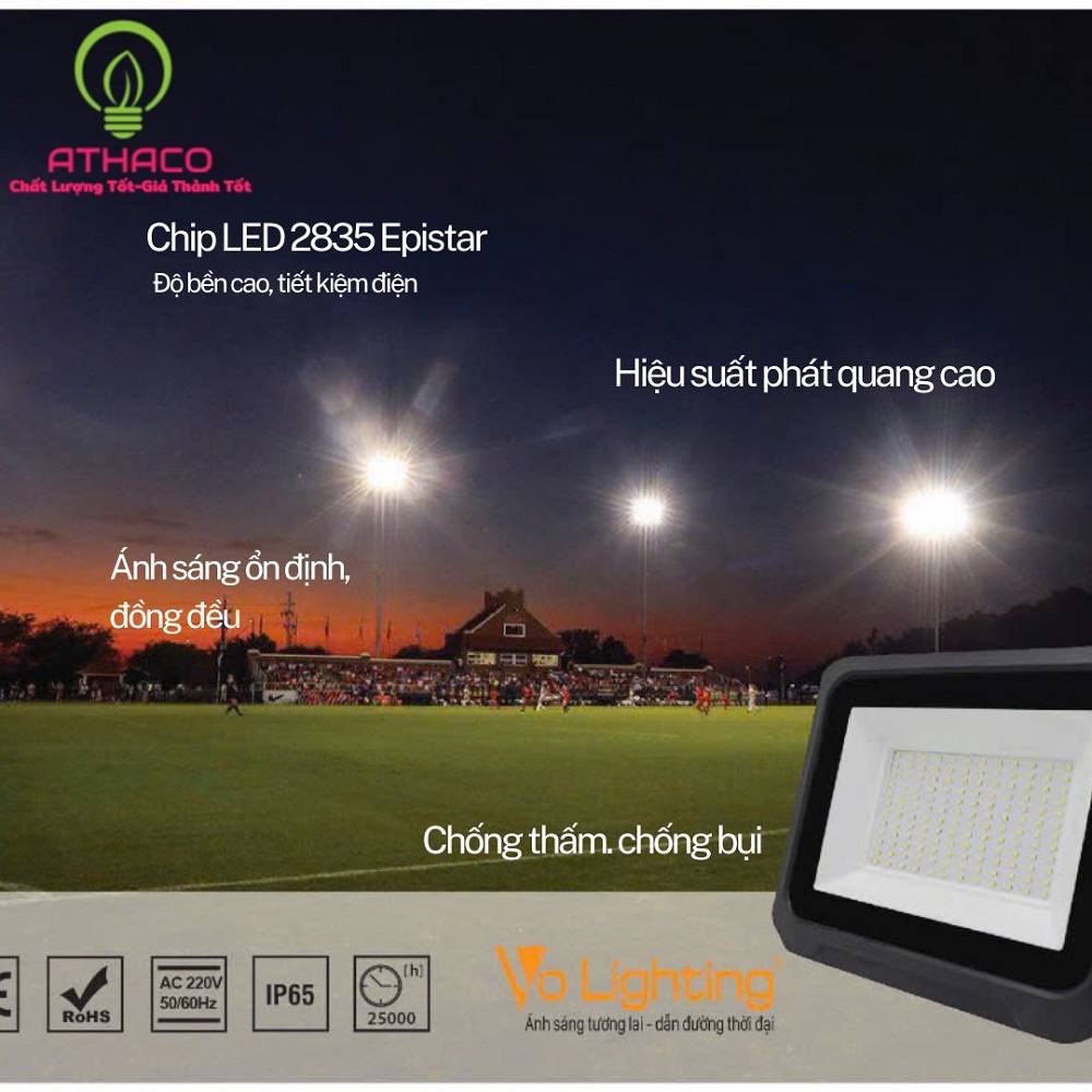 Đèn pha led SMD siêu mỏng - Công suất 30 - 200W đèn pha led smd