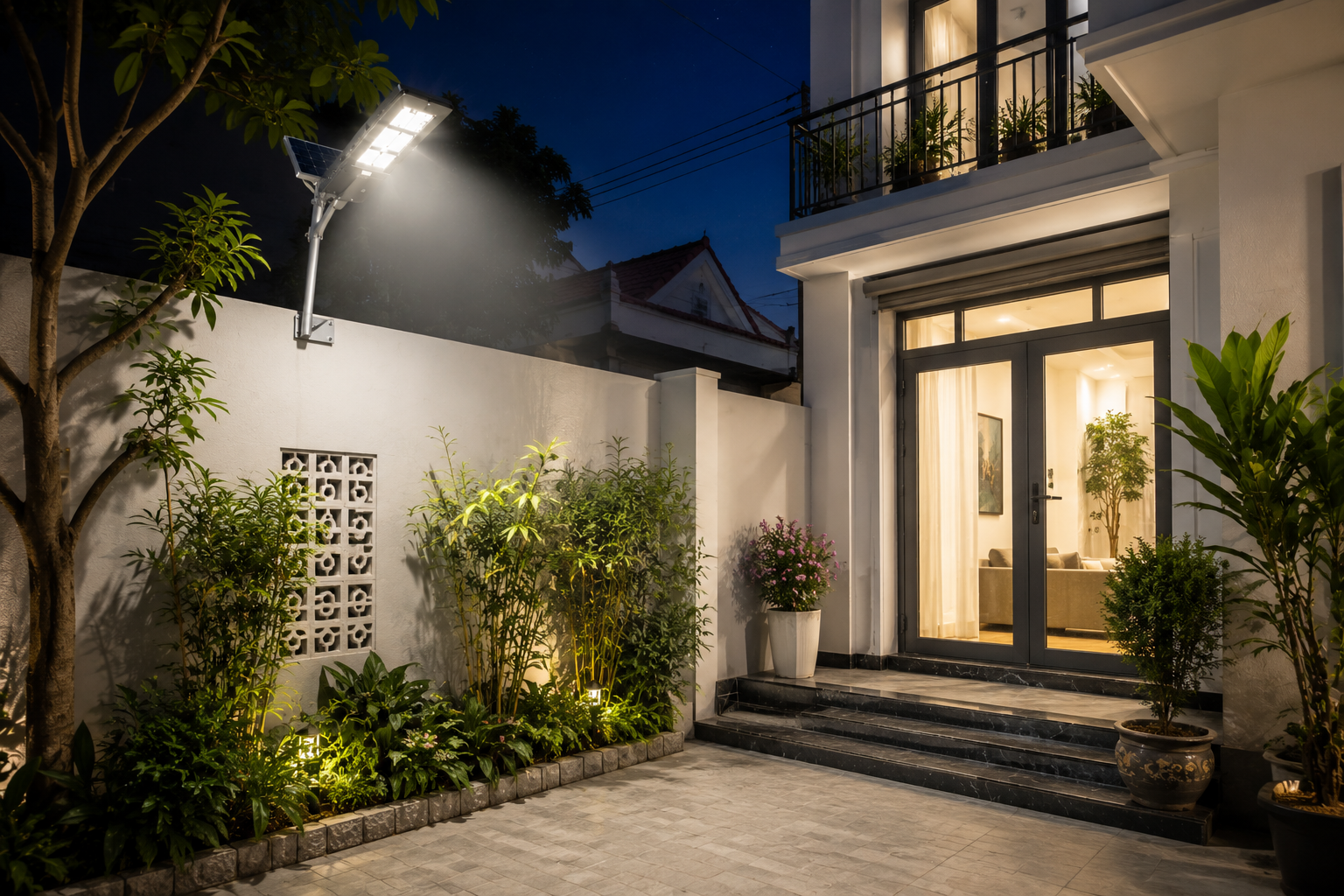 Đèn năng lượng mặt trời cho biệt thự giải pháp chiếu sáng hoàn hảo