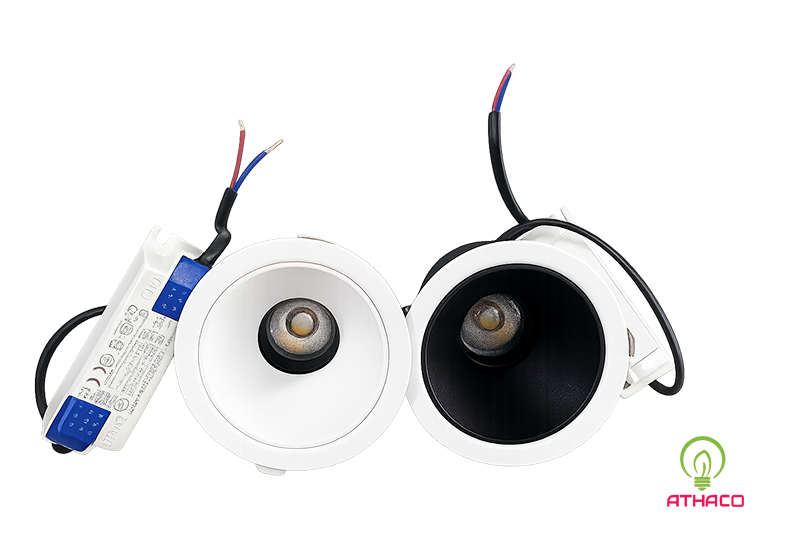 Đèn led âm trần spotlight 10W D76 4500K Athaco